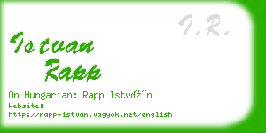 istvan rapp business card